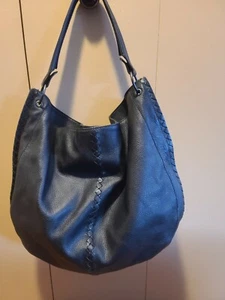 Bottega Veneta große Hobo-Schultertasche schwarz Leder Intrecciato-Besatz  - Bild 1 von 12