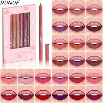 New 6 Color/Set Sexy Velvet Matte Lip Liner Makeup Non-stick Cup Lipliner Pencil - Image 1 of 4