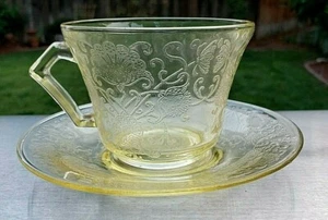 Yellow Florentine # 2 Cup And Saucer - Picture 1 of 8