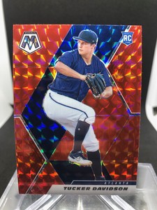 Tucker Davidson 2021 Panini Mosaic RED MOSAIC PRIZM Rookie #240 Braves RC