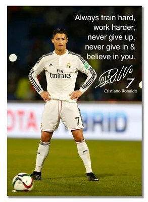 Ronaldo Signature Copy Portugal Football Player Handsome Sport Star Quote Poster - image 1 of 4