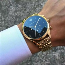 Armani Gold watch chronograph Ar193 2 BARGAIN 