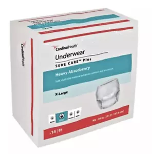 1x Cardinal Health Sure Saugfähige Unterwäsche für Erwachsene X-Large 14-teiliges Pack - Bild 1 von 2