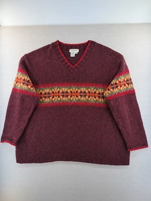 Suéter De Colección Eddie Bauer Para Mujer XXL Colorido Mezcla de Lana Suéter Cuello en V Rayas EE. UU. Foto 1 de 4