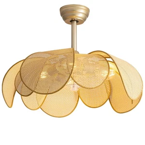 Fandelier Boho Ceiling Fans with Lights and Remote,Rattan chandelier Ceiling ... - Picture 1 of 9