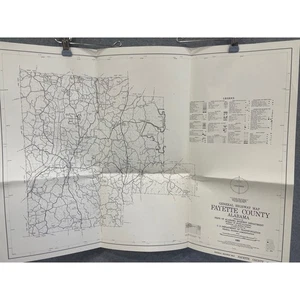 VTG 1980 General Highway Map Fayette County Alabama 25" x 18" Berry Belk Hubert - Picture 1 of 4