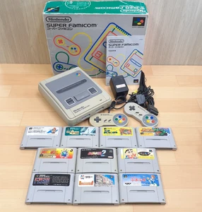 Nintendo Super Famicom console Japan boxed with 10 games CIB US TARIFF PAID S115 - Picture 1 of 14