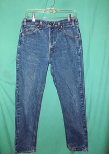 Nice! VINTAGE USA LEVI'S 20505-0217 JEANS, ORANGE TAB, TAG 34x34, ACTUAL 33 x 32 - Picture 1 of 19