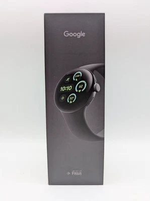 Google Pixel Watch 3 (Wi-Fi) 41mm Matte Black mit Sportarmband Obsidian NEU - Bild 1 von 4