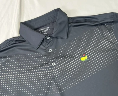 Camisa Polo Masters Tech Para Hombre Grande Negra Rendimiento Geométrico Elastizada Logo Usada en Excelente Condición Foto 1 de 4