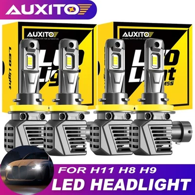 Комплект белых светодиодных фар ближнего света для Hyundai Santa Fe 09-16 4X H11 6500K - Изображение 1 из 4