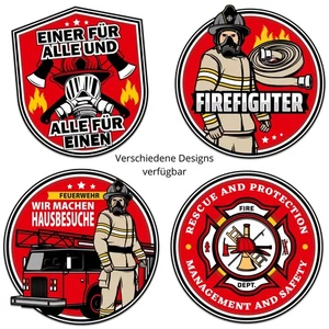 1x Feuerwehr Aufkleber Wetterfest 10 Designs hochwertig Kfz -  Feuerwehr R186 - Picture 1 of 67