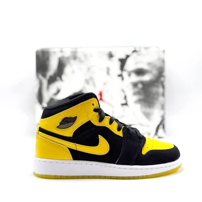 *NUEVO* NIKE AIR JORDAN 1 MID SE (GS) juveniles negro/amarillo (hj5940 071) 👍 Foto 1 de 4