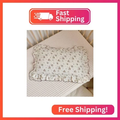 Fundas de almohada florales BuLuTu para niños pequeños algodón muselina algodón fundas de almohada para niñas Nu Foto 1 de 2