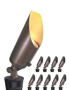 MALORY Brass Landscape Spotlight 10-Pack Without Bulb(S03),Low Voltage Led Sp... - Picture 1 of 7