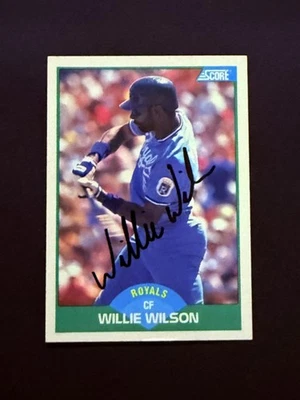Willie Wilson Signed Autograph 1989 Score #28 - Image 1 of 3