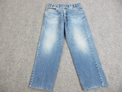 Jeans Armani Vintage Para Hombre 36 Azul Denim Pierna Recta Botón Mosca Hong Kong Años 90 Foto 1 de 4