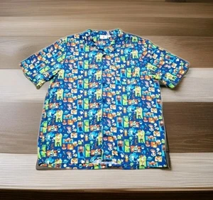 Disney Pixar blaues Camp Hemd mit Knopfleiste Herren Gr. XL Toy Story, Monsters Inc. - Bild 1 von 9