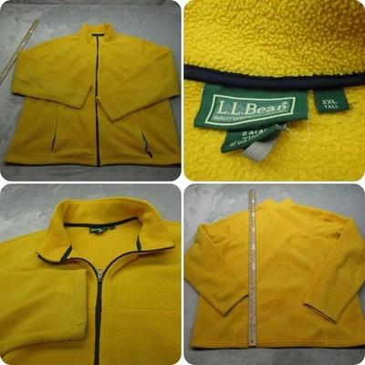 Chaqueta LL Bean Para Hombres XXL Alta Amarilla Bolsillos Suave Polartec Vellón Cremallera Completa De Colección Foto 1 de 4