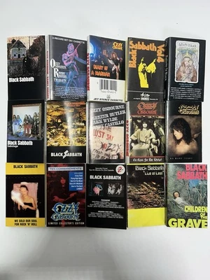 Ozzy Osbourne Black Sabbath Cassette Tape Original J-Card Inserts Only Lot of 15 - Image 1 of 4