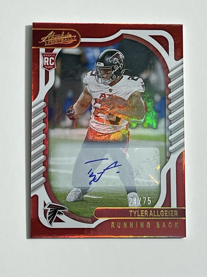 2022 Panini Absolute Tyler Allgeier Rookie Signatures Red Spectrum Auto RC /75 - Image 1 of 2