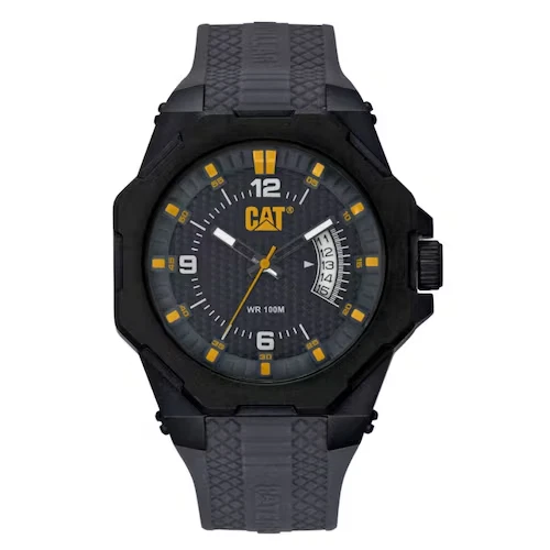 CAT Caterpillar Octa Men's Gray Date Watch Rubber Strap LM12125537 - image 1 of 1