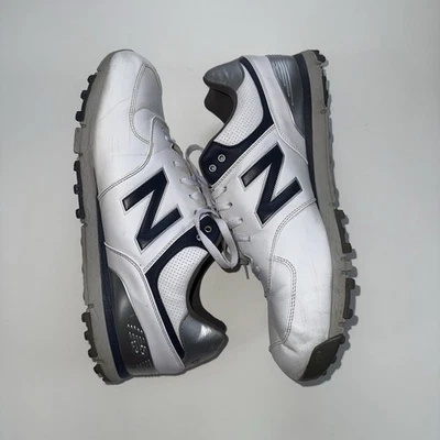 New Balance 574 SL Golf Shoes White & Navy Mens Tall Size 15 Wide - Image 1 of 4