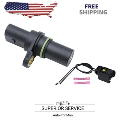 For Audi A3 A4 A5 Quattro Q5 Q3 VW Jetta CC Crankshaft Position Sensor+Connector Foto 1 de 4