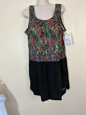 Traje de baño H2O traje y pantalones cortos 1 pieza Plus 4XL largo negro rojo azul verde tropical nuevo con etiquetas Foto 1 de 4