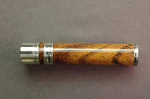 FLY ROD REEL SEAT Spalted Oak 11283 Nickel Silver Cap and Ring - Picture 1 of 4