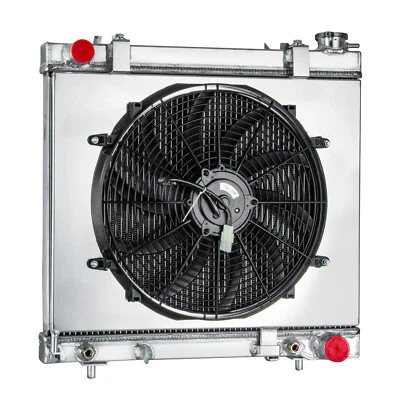 4Row Radiator+Shroud Fan FOR 2005-2010 Dodge Ram Dakota 3.7 V6 4.7L V8 - Image 1 of 4