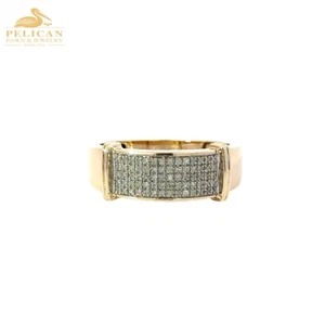 Men's Diamond Cluster Wedding Band .21 CTW 10K Yellow Gold (PBR109902) - Picture 1 of 5