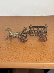 Cast Iron Jones & Bixler Hook & Ladder Fire Wagon (very hard to find) - Picture 1 of 7