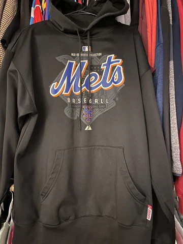 Vintage Majestic New York Mets Thermabase Hoodie Cover