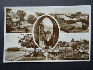 Postal Suffolk LOWESTOFT 5 Imágenes Multiview c1930 RP de Valentine - Imagen 1 de 2