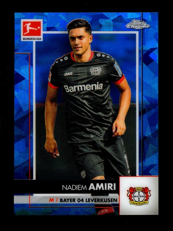2021 TOPPS CHROME BUNDESLIGA SAPPHIRE #66 NADIEM AMIRI BAYER - Image 1 of 1