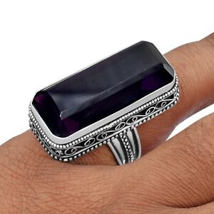 Amethyst Ethnic Gemstone handmade Antique Design Ring All Size Available