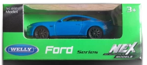 Welly 2024 Ford Mustang GT Blue 1:60 1:64 Scales 3 Inch Diecast Model Car - Picture 1 of 2