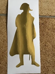 stickers Autocollant Doré Métallisé Napoleon Empereur   Silhouette 18cm Corse - Picture 1 of 2