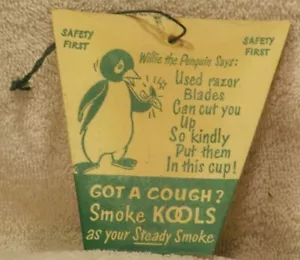 Kool Willie Penguin Advertising Paper Disposable Razor Blade Bank, late 1940s - Picture 1 of 3