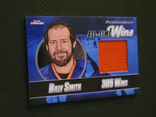 2022 IN THE CREASE BILLY SMITH ATW-33 #ed 2/5 ALL TIME WINS GAME USED JERSEY