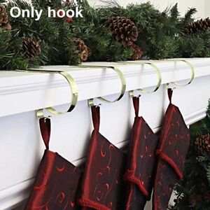 2/4/6 x Christmas Stocking Hooks Hanger Holder Mantle Fireplace Clip Home Decor