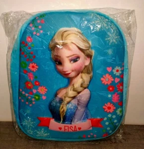 Mochila Frozen 3D Anna Elsa Escuela Niño Infantil Azul Terciopelo Backpack - Imagen 1 de 1