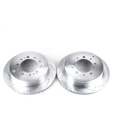 Par de rotores perforados y ranurados Power Stop para Lexus LX570 08-11 Evolution trasero - Foto 1 de 2