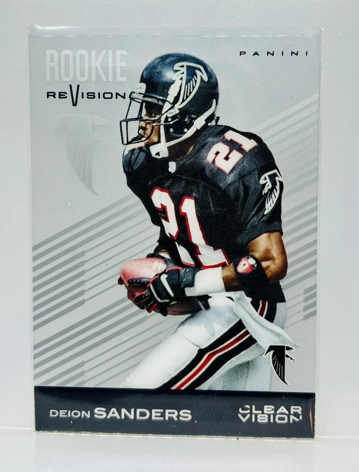 🏈2015 CLEAR VISION DEION SANDERS ROOKIE REVISION #88 BEST DB ALL-TIME💥💥💥 - Image 1 of 2