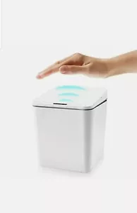 Febhbrq Automatic Small Trash Can with Foldable Lid 6L/1.5 Gal Box Shape Desk... - Picture 1 of 8