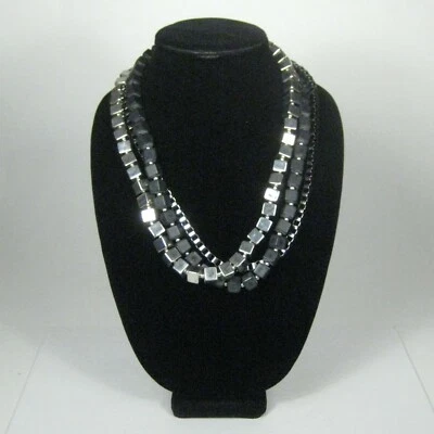 Collar Robert Rose 25 en Mujer Multi Hilo Tono Plateado Moderno Declaración Foto 1 de 4