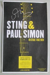 STING SIGNED COA  DENVER 2014 CONCERT POSTER POLICE - Picture 1 of 2