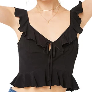 Women Sexy Cute Tank Crop Top Clubwear Party Tee Trendy Sleeveless Tight T Shirt - Picture 1 of 21