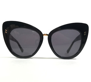 Stella McCartney Sunglasses SC0037SA 004 Black Oversized Frames with Gray Lenses